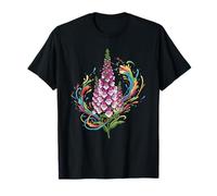 Vibrant Wildflower Foxglove Rainbow Splash T-Shirt