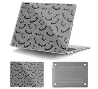 VibrantFruitique Case for MacBook Neo 13-inch 2026 Release A18 Pro chip A3404,Clear Black Plastic Hard Case Anti Scratch Protective Cover for Women,Spooky Bat