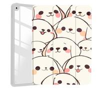 VibrantFruitique Cute Cocker Spaniel Case for iPad Air 11" M3(2025)/ M2(2024),iPad Air 5th(2022)/ 4th (2020) Gen 10.9" Clear Hard Back Hybrid Case,with Pencil Holder Trifold Stand Cover for Women