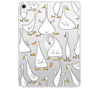 VibrantFruitique for 10.2" iPad 2019/2020/2021,Cute Funny Goose Crystal Clear Case,Slim Lightweight Anti-Scratch Soft TPU Bumper Hard Acrylic Back Cover for iPad 7th/8th/9th Gen for Women