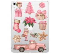 VibrantFruitique for 10.2" iPad 2019/2020/2021,Cute Pink Christmas Tree Pick-Up Case,Slim Lightweight Anti-Scratch Soft TPU Bumper Hard Acrylic Back Cover for iPad 7th/8th/9th Gen for Women