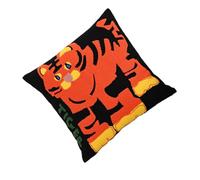 Vibranting Animal Designs Cushion Cover Polyester Cotton Blend Long Time Color Home Decoration Accessory Animal Embroidered Pillow Cover