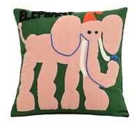 Vibranting Animal Designs Cushion Cover Polyester Cotton Blend Long Time Color Home Decoration Accessory Animal Embroidered Pillow Cover