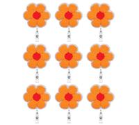 Vibranting Flower Designs Embroidered Badges Holders for Sensitive Skin and Daily Convenience Embroidered Card Clip