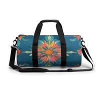 Vibrantly Colored Scottish Thistle Pattern Gym Bag Sport Gym Tote Bag Lightweight Duffle Bag Carry On Weekender Bags for Women Men, white, 17.7in/9in/9in