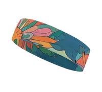 Vibrantly Colored Scottish Thistle Pattern Sports Headbands for Man, Non Slip Sweatbands for Running, Stretchy Breathable Hairband for Cycling, Football, Yoga, Fitness Workout, Washing Face