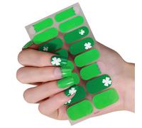 Vibrantly Green Themed Decals to Celebrate Patricks Day Stickers Simple to Use User Friendly Design 1sheet Trifolium Pattern Unguis Decals