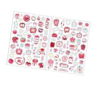 Vibrantly Waterproof PeelOff Decorative Sticker Featuring Fruit Pattern for Crafting and Planners Craft Enthusiasts Planet Fruit Sticker