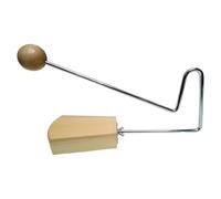 Vibraslap Percussion Instrument, Rhythm Instrument with Wood Block and Metal Frame, Easy to Play, Crisp Sound, 4.72 x 1.38 x 2.56 in / 12 x 3.5 x 6.5 cm Wooden Block, Musical Toy