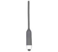 Vibrating 7 Speed Extra Quiet 6mm Silicone Urethral Dilator - Grey Grey