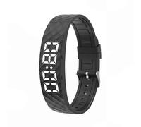 Vibrating Alarm Clock Watch for Heavy Sleepers, Silent Wake-Up Smart Bracelet with Adjustable Wristband for Men & Women Black