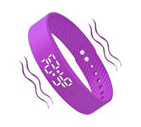 Vibrating Alarm Wristband | Adjustable 8 Inch Silent Vibrating Timer Clock | 3 Daily Alarms Organizer with Medication Reminder | Kids Adults Men Women Travel Dorm Fitness Bed Bedroom