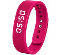 Vibrating Alarm Wristband Clock,Bracelet Smart Digital Watch for Heavy Sleepers,Waterproof Wrist Watch,Effective Onyx Couples Travel Silent Alarm Wake up Wrist Bracelets for Men and Women (Pink)