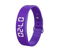 Vibrating Alarm Wristband - Silent Rechargeable Bracelet, 9.45 Inches Heavy Sleepers Clock Watch with 8 Alarms for Adults, Kids, Couples, Daily Sleep, Travel, Home, Bed, Bedroom, Meetings, Cooking