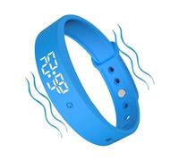 Vibrating Alarm Wristband - Silicone + ABS | Silent Vibrating Timer Clock | 3 Alarms Daily Organizer Timer | For Kids, Adults, Men, Women, Teens, Elderly, Bed, Bedroom, Travel, Dorm, Fitness, Medicati