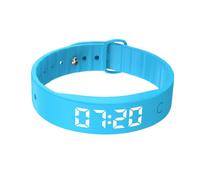 Vibrating Alarm Wristband - Soft Silicone Strap, Flexible Rubber Band, Silent Rechargeable Bracelet Featuring Eight Individual Settings | Heavy Sleepers Clock Watch for Adults Kids