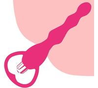 Vibrating Anal Beads,Butt Plug Anal Toys, Silicone Anal Plug Sex Toys for Men, Male Sex Toys Men & Women Prostate Massager Graduated Design Silicone Anal Vibrator (Pink)