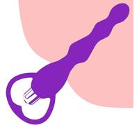 Vibrating Anal Beads,Butt Plug Anal Toys, Silicone Anal Plug Sex Toys for Men, Male Sex Toys Men & Women Prostate Massager Graduated Design Silicone Anal Vibrator (Purple)