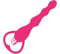 Vibrating Anal Beads Butt Plug Silicone Anal Beads Butt Plug, Graduated Design Silicone Anal Vibrator Waterproof G spot Anal Toy for Men Women and Adult Sex Toys (Pink)