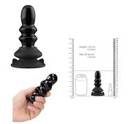 Vibrating Anal Fake Dilating Mini Plug Wireless Glass with Sexy Suction Cup