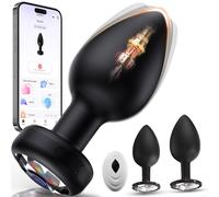 Vibrating Butt Plug Set 3Pcs Anal Toys, 3 Sizes Anal Plugs 10 Vibration Modes, Vooloka Adult Sex Toys for Couples Women Men Anal Training Man Buttplug Silicone But Plug Small, Remote Control