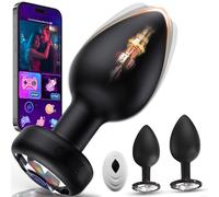 Vibrating Butt Plug Set 3Pcs Anal Toys, 3 Sizes Anal Plugs 10 Vibration Modes, Vooloka Adult Sex Toys for Couples Women Men Anal Training Man Buttplug Silicone But Plug Small, Remote Control