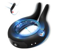 Vibrating Cock Ring,Penis Rings with 10 Vibration Modes,Rabbit Design Silicone Stretchy Couple Vibrator Erection Pleasure Enhance,Clitoral Stimulator for Women,Adult Sex Toys & Games for Men