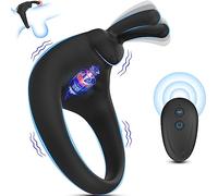 Vibrating Cock Ring Sex Toys for Men, Silicone Penis Ring Remote Control Vibrator with 10 Vibrations, Bunny Rabbit Shaped Rechargeable Adult Toy for Couples Male Women Clitoral Vibrator