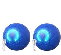 Vibrating Dog Ball - 2 Pieces Shaky Ball Toy For Dogs | Automatic Moving Dog Toy Ball | Interactive Dog Ball | Electric Dog Ball Toy With LED Light | USB Rechargeable Rolling Ball Toys For Pets