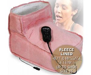 Vibrating Dry Bath Foot Massager Heat Setting Pink Fleece Lined Soothing Remote