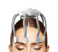 Vibrating head massager: silicone tip rotator, pressure pulse drive, neural comfort function, handheld appliance | brain strain for bedroom đ