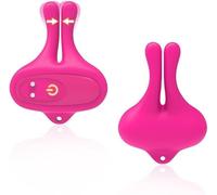 Vibrating Nipple Clamps - 9 Vibration Modes, Magnetic Nipple Stimulator, Waterproof, USB Rechargeable, Quiet & Adjustable Nipple Toys for Women and Couples