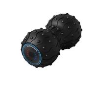 Vibrating Peanut Massage Ball Roller for Tense Muscle, Back, Neck & Spine with 5 Vibration Intensities, Yoga Sports Fitness Use, Rechargeable (Black)