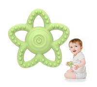 Vibrating Sensory Chew Toy, Dual Effect: Teether Teething Toys for Babies 0-6 6-12 Months, Sensory Toys for Kids with Autism&Toddler Travel Essential (Green)
