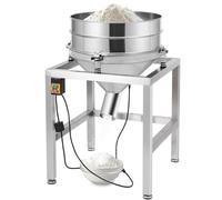 Vibrating Sieve Machine, 70W Electric Shaker, Stainless Steel, 40-200 Mesh, 500MM Screen Diameter for Efficient Sieving and Shaking