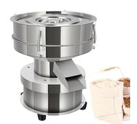 Vibrating Sieve Stainless Steel Electric Sieve Machine φ300mm， 1350RPM,for Powder Particles Liquid (with 2 Sieve) (40+60 Mesh)(15cm)