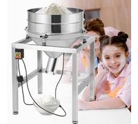 Vibrating Sieve Stainless Steel Electric Sieve Machine,Commercial Automatic Electric Sifter Shaker Machine,Flour Sifter for Flour Powders,70W,100mesh