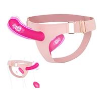 Vibrating Strap-On Dildos Sex Toys, Tokhub Adjustable Harness Double-Ended Dildo with 10 Vibrating Modes - G Spot Vibrator/Clit Stimulator Remote Control | Adult Toy&Game for Female Couple Pleasure