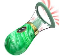 Vibrating & Sucking Sex Toy, 7 Modes of Licking & Vibration, Nipple and G-Spot Massager, Suction Toy for Women (Green)