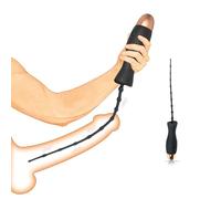Vibrating Urethra Sounding with Built-in USB Charging for Men,10 Vibration Modes Sounding Rods Penis Plug Mens Toys,Flexible Silicone Urethral Dilators Inserter for Male Beginners (Beads)