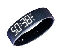 Vibrating Wrist Alarm Clock - Electronic Fitness Watch, Waterproof Silent LED Screen, Programmable Vibration Alert with Comfortable Strap | Ideal Support for Adult and Adult Sleep, Black, refer to the