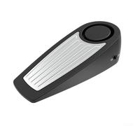 Vibration Activated Door Stopper Alarm with 130dB High Decibel Siren, Portable Compact Security Device for House, Apartment and Shared Living Protection(Black)