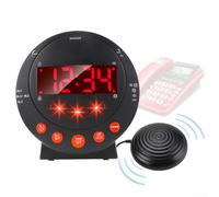 Vibration Alarm Clock for Elderly with Incoming Call Reminder, USB Charging Ports, LED Display, Snooze Function, 12/24-Hour Format, DC & Bat