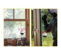 Vibration Alarm Sensor 130dB Siren Ultra Slim Glass Break Detector for Home Office Window Door Security System Protection