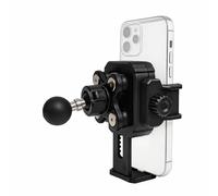 Vibration Dampening Ball Mount Phone Holder for 1 Inch Ball Mount, Compatible with RAM B Size Double Socket Arm, 360° Adjustable Quick Release Phone Mount for Motorcycle UTV Fits 4.8-7.2 Inch Phones