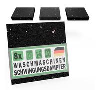 Vibration Damper Washing Machine Underlay Pack of 8 Antivibration Mat Dryer 90 x 90 x 10 mm Recycled Rubber Granules Made in Germany