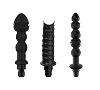 Vibration Dildo Heads of Massage Gun Penis Sex Adult Toys Silicone Head VIBRAT for Fascia Gun Percussion Vibrators for Female(A1A3A6-13mm-Black)