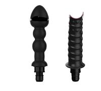 Vibration Dildo Heads of Massage Gun Penis Sex Adult Toys Silicone Head VIBRAT for Fascia Gun Percussion Vibrators for Female(A1A3-18mm-Black)