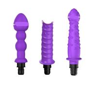 Vibration Dildo Heads of Massage Gun Penis Sex Adult Toys Silicone Head VIBRAT for Fascia Gun Percussion Vibrators for Female(A1A2A4-18mm-Purple)