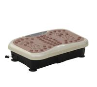 Vibration Plate Brown 54x33x14cm ABS & Metal 99-Speed LED Display MP3 Port Slim